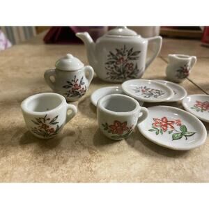Glass mini kids tea set made in japan fair conditions